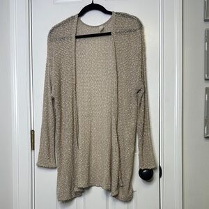 H&M Tan Open-Front Cardigan Sweater